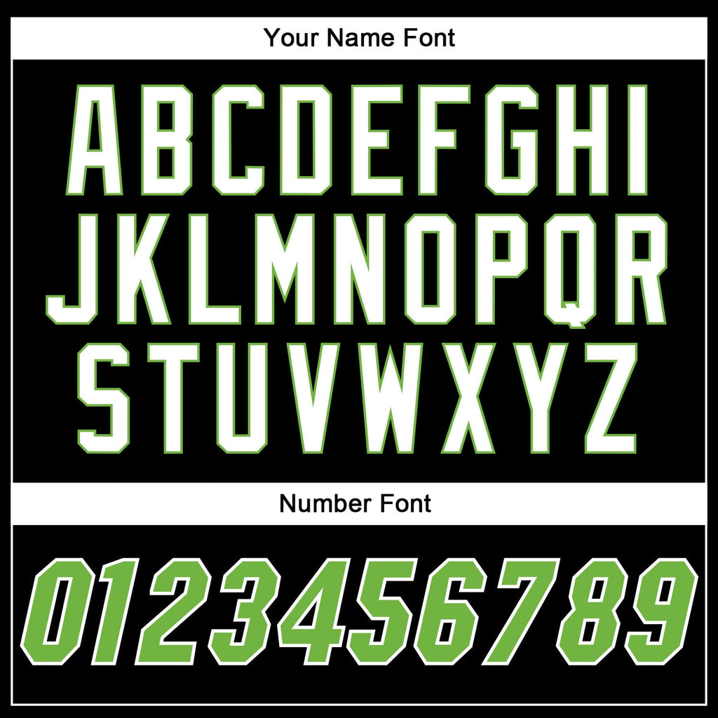 Custom Black Neon Green-White Authentic Baseball Jersey