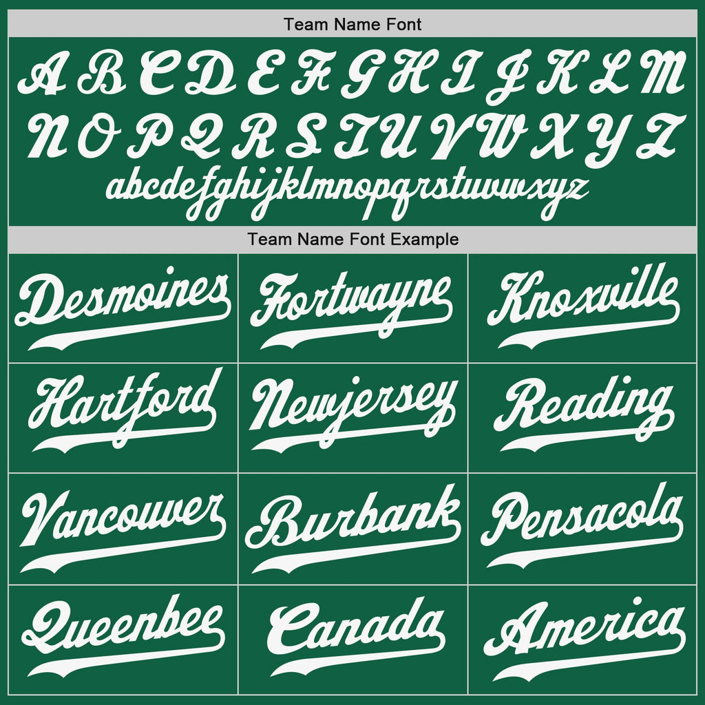 Custom Kelly Green White-Red Authentic Baseball Jersey