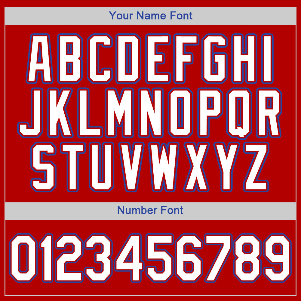 Custom Red White-Royal Authentic Baseball Jersey