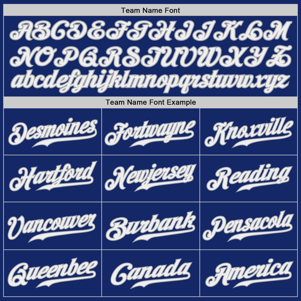 Custom Royal White-Gray Authentic Baseball Jersey