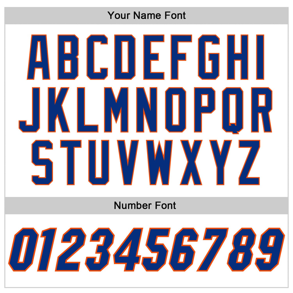 Custom White Royal Pinstripe Royal-Orange Authentic Baseball Jersey